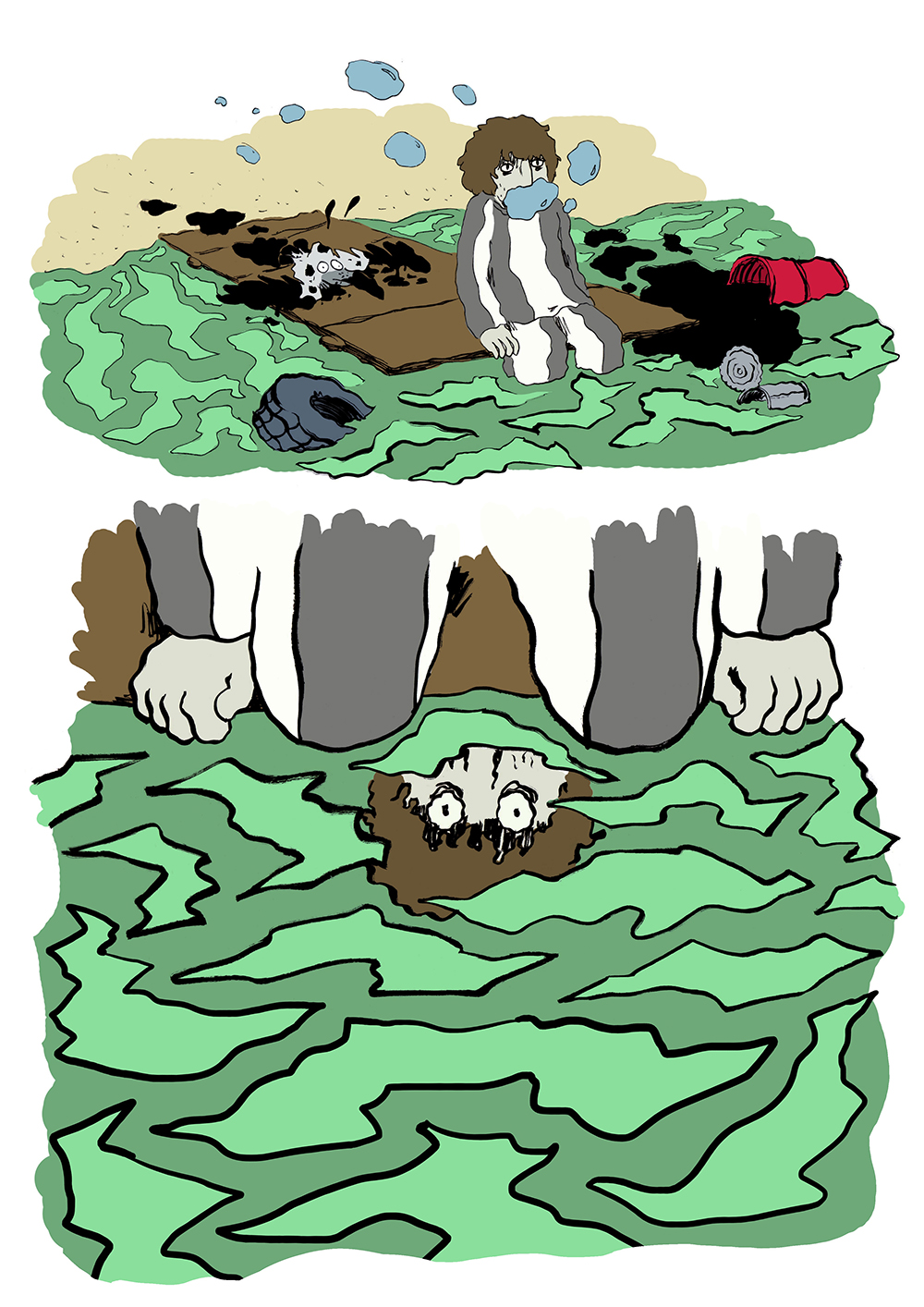 - Le fond de la piscine- page 31