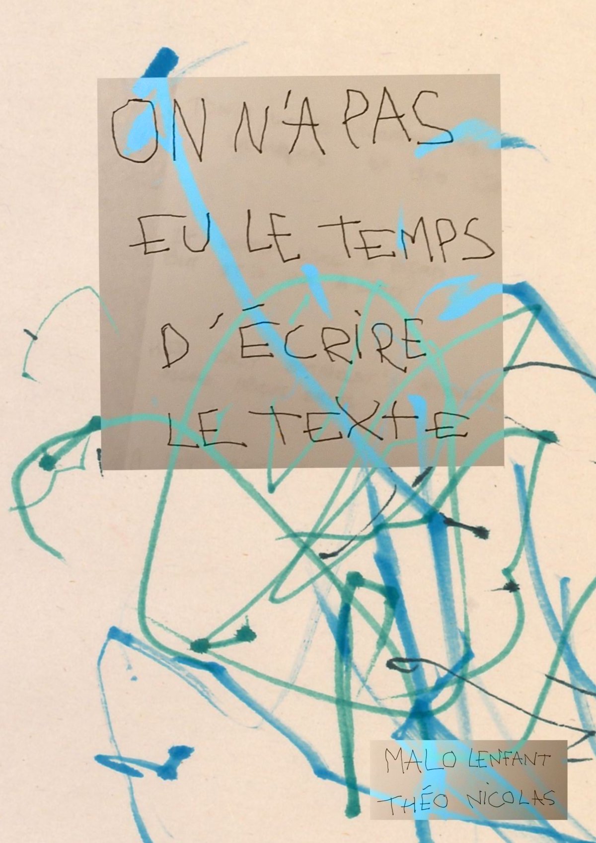 - On a pas eu le temps d'écrire le texte- page 1