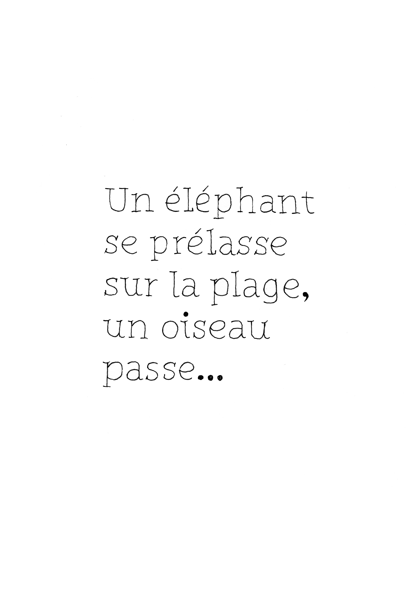 - Un éléphant se prélasse sur la plage, un oiseau passe...- page 1
