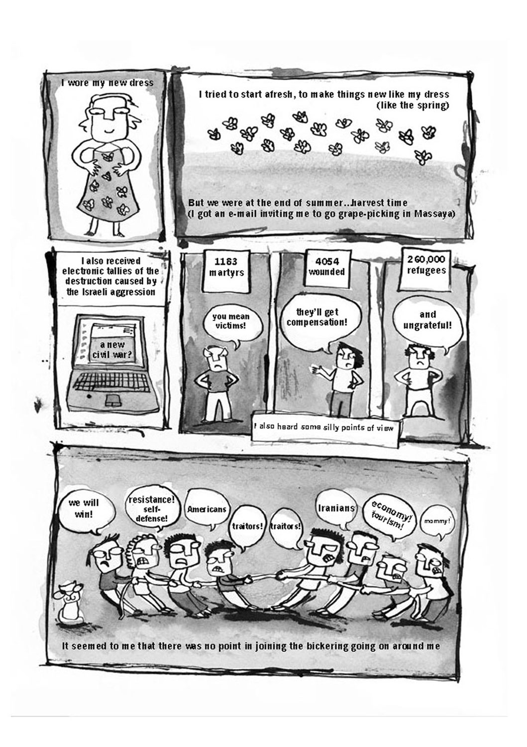 - I think we will be calmer in the next war- page 15