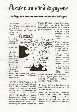 Perdre sa vie à la gagner By 