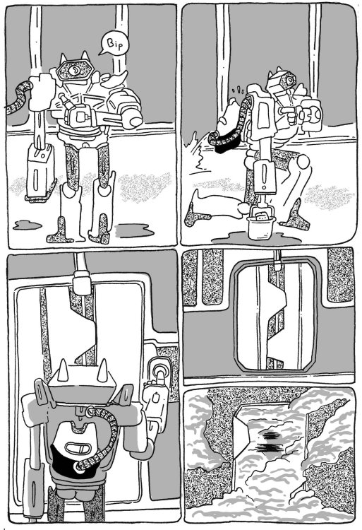  Bastien-Christophe - This is the story of Robots cleaning up a spaceship and a Guy who gets bored in space.page 4
